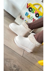 Resim VOSVOSBABYSTORE KREM KÜRKLÜ YAĞMUR BOTU 