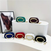 Resim Vintage Kadınlar için Mini Çanta ile Retro Metal Sap - Şık Yuvarlak Kutu Akşam Çantası, Ayrılabilir Zincir Kayışı, PU Malzeme, Beyaz/Kırmızı/Mavi/Yeşil/Siyah Renklerde Mevcut, Düğünler ve Resmi Etkinlikler için Mükemmel, Düğün Çantası | Şık Çanta Tasarımı | Altın Zincir Kayışı 