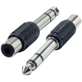 Resim 6.3 Mm Stereo Erkek / 1 Tos Dişi Çevirici Jack 4434 