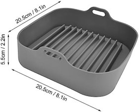 Resim Accesorios Freidora De Aire Silikon Köpük Boks Çubukları Fritöz Silikon Tencere Yedek Çok Fonksiyonlu Silikon Sepet 10In Fritöz Aksesuarları Fritöz Silikon Tencere (Silika jel 2) 
