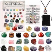 Resim 2024 Noel Advent Takvimi Kristaller 24 Günlük Noel Geri Sayımı Çakra Şifa Taşları 2025 