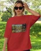 Resim Dünyevi Zevkler Bahçesi Oversize Tişört 
