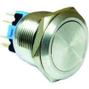 Resim 22 Mm Işıksız Metal Buton Yaylı Ip65 4p 