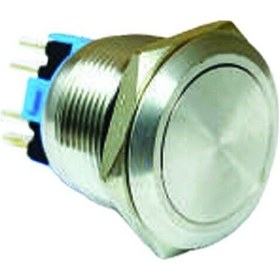 Resim 22 Mm Işıksız Metal Buton Yaylı Ip65 4p 