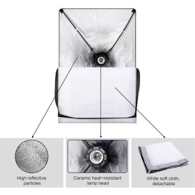 Resim Rabsev 2'li Softbox Aydınlatma Seti 50x70 cm 2 Metre Işık Ayağı Fotoğraf Video YouTube Canlı Yayın 