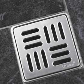 Resim Sukar Çelik Çerçeveli Yer Süzgeci Çizgili 10X10 cm 