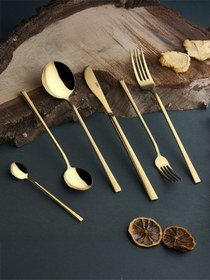 Resim Mosi Gold 36 Parça Çatal Kaşık Bıçak Takımı Gold 