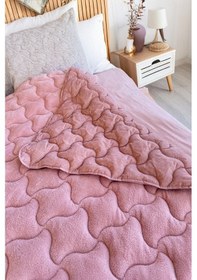 Resim Tek Kişilik Welsoft Yorgan - Çift Taraflı, Yumuşak, Hafif 160x 220cm Pembe 