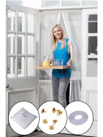 Resim Go İthalat Mıknatıslı Kapı Sinekliği Tül Perde 105 x 210 cm (5324) 