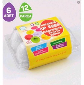 Resim Circle Toys 6 Lı Geometrik Yumurta Eşleme 