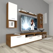 Resim Decoraktiv Eko 5200DA Mdf Tv Ünitesi Tv Sehpası - Ceviz - Beyaz 