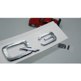 Resim Audi Q3 45 TFSi Krom ABS 3M 3D Bagaj Yazı Logo Orjinal Ürün 