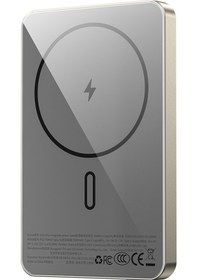 Resim Wiwu P15 Led Işık Göstergeli Ultra İnce Pd 20w Kablosuz Powerbank 5000mah 15w Titanyum-gold 