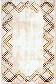 Resim Rovigo Dijital Baskı Yıkanabilir Kaymaz Taban Salon Halısı Ve Yolluk RVG0761, Krem Rengi, 100 x 300 