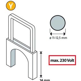 Resim Novus Y/14 Tip İzoleli Kablo Zımba Teli 350 Li Paket 