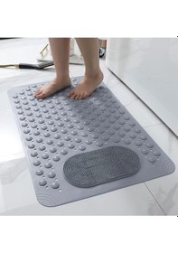 Resim 1 Adet Vantuzlu Banyo Ve Duş Kaydırmazı Duşa Kabin Küvet İçi Vantuzlu Banyo Paspası 36 X 69,5 Cm Gri 