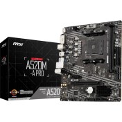 Resim MSI A520M-A PRO AMD A520 Soket AM4 DDR4 4600(OC)MHz mATX Gaming Anakart 