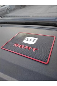 Resim STİLİX GARAGE SEAT Logolu Kaymaz Torpido Üstü Ped 20x13.5 cm 