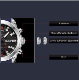 Resim Yingfu Megır 2063 Spor Saati, 3atm Su Geçirmez, Erkek Kayış, Takvim, Gün Tarih Aydınlatmalı Çok Renkli 