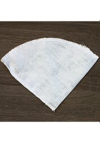 Resim Kumaş Kahve Filtresi 2 Adet Doğal Ham Bez V60 Uyumlu, Beyaz S 