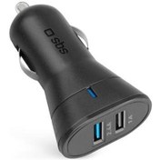 Resim Sbs Mini Araç Şarj Cihazı 12\u002F24V 2400 mAh 2 Usb Çıkışı Siyah TECR2USB24AFAST 