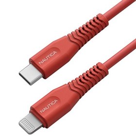 Resim Nautica C100 USB-C To Lightning PD 18W Hızlı 1.2 M Kırmızı Şarj Ve Data Kablosu Nautica