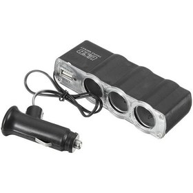 Resim Çakmaklık Çoğaltıcı Oto Araç Kablolu 3Lü ve Usb Girişli 