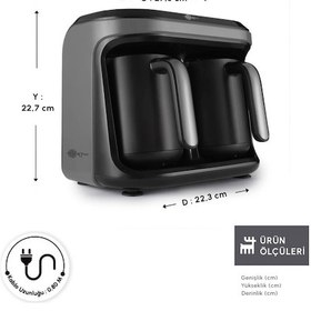 Resim Karaca Hatır Hüp Düet 10 Fincan Kapasiteli Bol Köpüklü Aromalı, Közde ve Türk Kahve Makinesi 