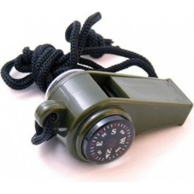 Resim Pusulalı Termometreli Düdük - Survival Askılı Düdük 