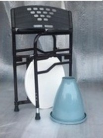 Resim Bayteks Hasta Tuvalet Banyo Sandalyesi Katlanabilir Sürgülü Deri 