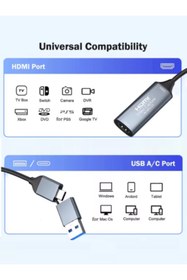 Resim Vwin HDMI Video Görüntü Yakalama USB3.0 / Type-C to HDMI 1080P 4K@30Hz Video Capture 2 in 1 