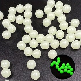 Resim 1000 adet Parlayan Plastik Olta Boncukları, Yuvarlak Boncuklar Olta Yemleri için, Yeşil Deniz Olta Boncukları Tackle Araçları için. 