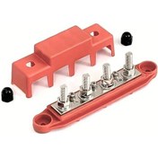 Resim Topshop1 Red 250a 12v/24v 4 Kutup Distribüsyon Terminal Bloku Bar Çifti Kapaklı Araç Karavan Tekne 