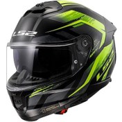 Resim Ls2 Stream 2 Fury Full Face Motosiklet Kaskı 66865 Siyah Gri Sarı 