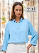 Resim Gulsun Dynasty Şık Büyük Beden Bluz 12692879 Açık Mavi 