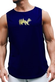 Resim BLUU Bearx Kolsuz Sporcu T-shirt Tank Top Spor Atlet 