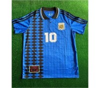 Resim Legent Lady Afa Lionel Messi 10 Arjantin 1994 Arjantin Retro Özel Forması Yakalı New Mavi 