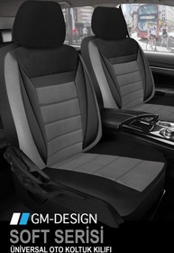Resim GM-DESIGN Soft Füme Tay Tüyü Renault Fluence Uyumlu Oto Koltuk Kılıfı 