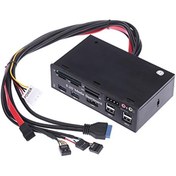 Resim Alfais 5131 5.25 Inç Ön Pnel Usb 2.0 3.0 Esata Kart Okuyuculu Dahili Floppy Disket Yuvası 