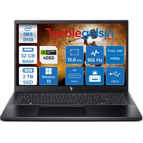 Resim Acer Nitro 5 ANV15-51 V15 Ntel Core I9-13900H 32GB DDR5 2TB SSD 8GB/RTX4060 Windows 11 Pro 15.6'' 165Hz Fhd Taşınabilir Bilgisayar NHQQEEY00547 
