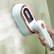 Resim Siyah/beyaz taşınabilir kıyafet buhar makinesi, 1200W el tipi giysi buharlı ütü, Ütüleme & Buharlama 2'si 1 arada, Geniş taban, Ev ve Seyahat için Kumaş Kırışıklık Giderici AB Fişi 