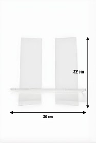 Resim Bola Concept Şeffaf Akrilik Kitap Standı Modern Dayanıklı 5mm Pleksi Okuma ve Dergi Standı 