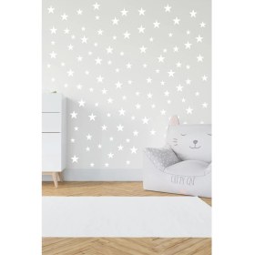 Resim Bebek ve Çocuk Odası Dekoratif Yıldız Özel Yeni Sticker Beyaz 