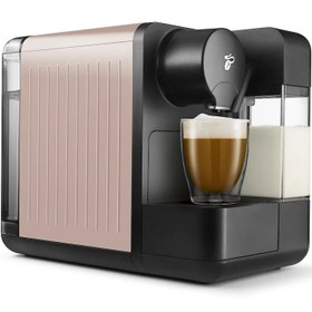 Resim Tchibo Cafissimo milk soft rose kapsül kahve makinesi 612635, Su tankı 1,2 l, Süt tankı 400 ml, İçecek türü: Espresso Café Crema, Uzun Kahve, Cappuccino, Latte, Pembe - Beyaz 