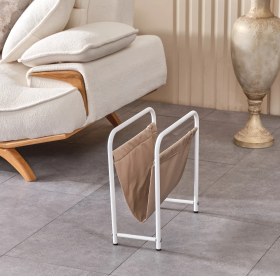 Resim Lucıano Dergılık Beyaz Metal Bej Derı 