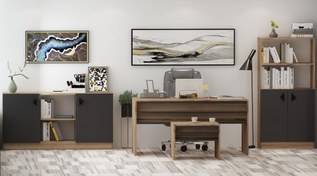 Resim Givayo Orion Ofis Takımı Çırağan Antrasit 
