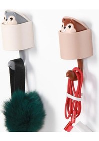 Resim Ayt Sunup Dekoratif Sincap Kapı Kancası Kapı Arkası Yapışkan Askı Havlu Anahtar Askısı 