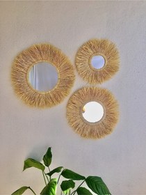 Resim Tiem Concept Rafya Ayna 3 Parça Rafya 