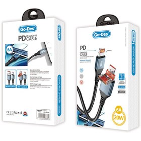 Resim Go Des GD-UC595 Biyonik Terminal Tasarım PD20W Lightning to Type-C & Lightning to USB-A Kablo - Siyah 