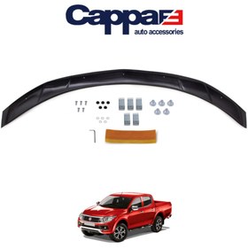 Resim Cappafe Fiat Fullback Ön Kaput Koruyucu Rüzgarlığı 4mm Akrilik (ABS) Piano Black 2016 Ve Sonrası 